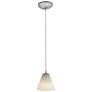 2_Martini 7"W Brushed Steel and White Glass LED Mini Pendant more views