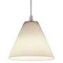 3_Martini 7"W Brushed Steel and White Glass LED Mini Pendant more views