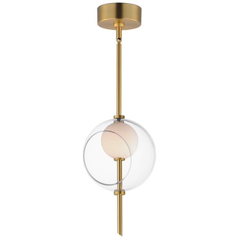 Image 1 Martini 8" LED Pendant Natural Aged Brass