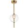 Martini 8" LED Pendant Natural Aged Brass