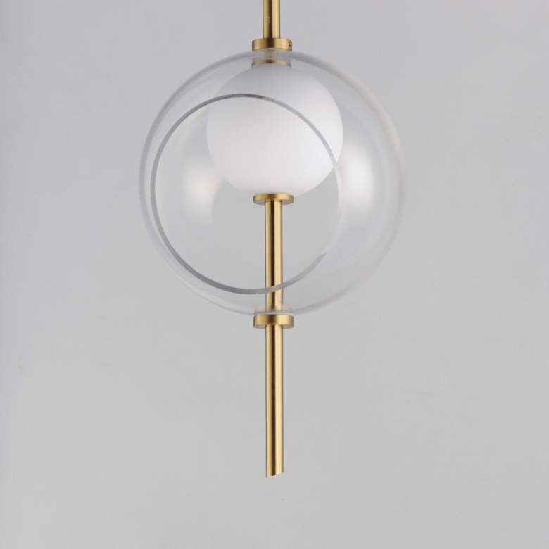 Image 2 Martini 8" LED Pendant Natural Aged Brass more views