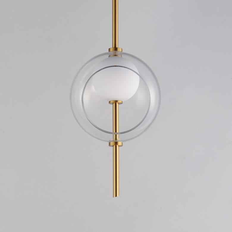 Image 3 Martini 8" LED Pendant Natural Aged Brass more views