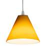 4_Martini - E26 LED Cord Pendant - Brushed Steel Finish - Amber Glass more views