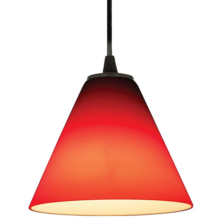 Image 4 Martini - E26 LED Cord Pendant - Oil Rubbed Bronze Finish - Red Glass more views