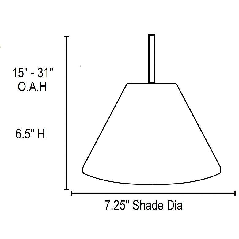 Image 6 Martini - E26 LED Rod Pendant - Brushed Steel Finish - Amber Glass more views