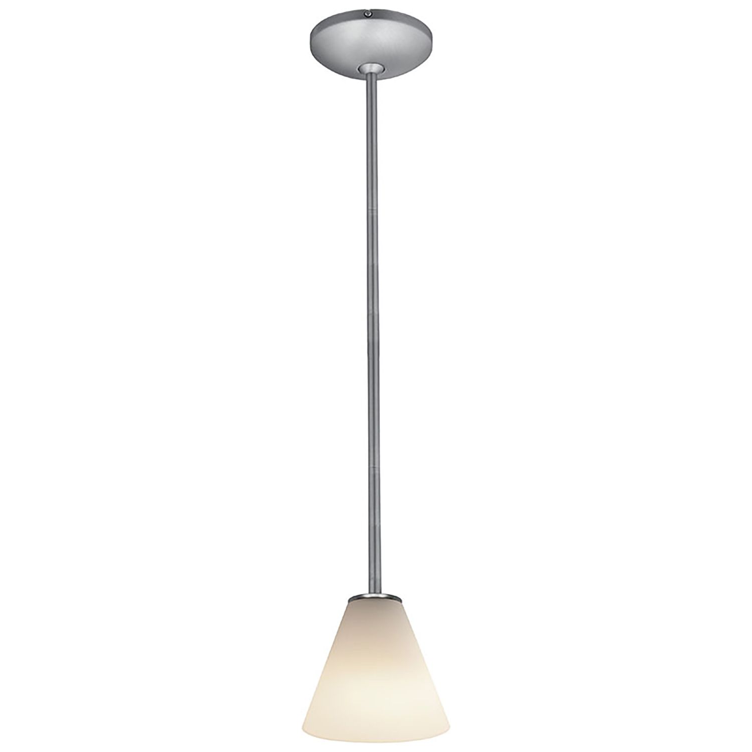 Image 2 Martini - E26 LED Rod Pendant - Brushed Steel Finish - White Glass more views
