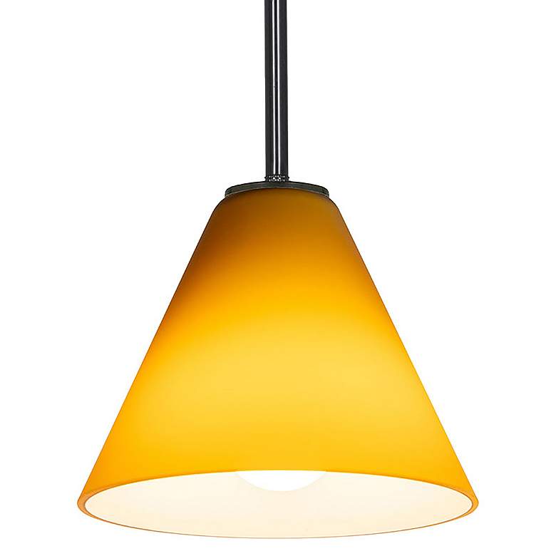 Image 5 Martini - E26 LED Rod Pendant - Oil Rubbed Bronze Finish - Amber Glass more views