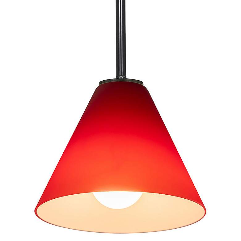 Image 5 Martini - E26 LED Rod Pendant - Oil Rubbed Bronze Finish - Red Glass more views