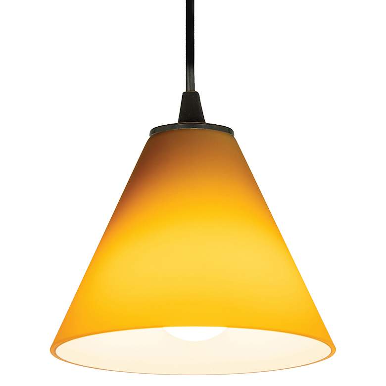 Image 4 Martini - Glass Pendant - Cord - Oil Rubbed Bronze Finish - Amber Glass more views