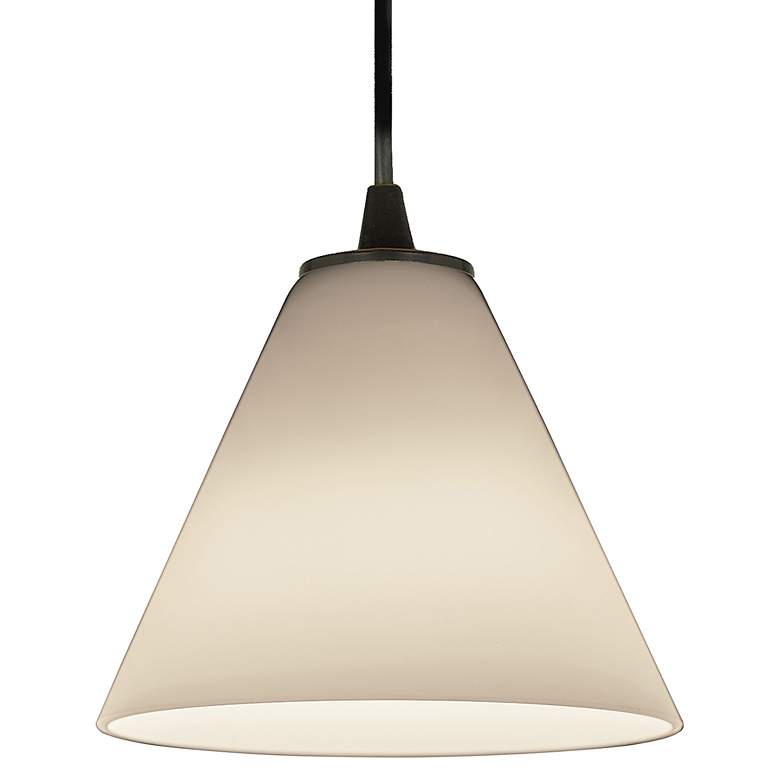 Image 4 Martini - Glass Pendant - Cord - Oil Rubbed Bronze Finish - White Glass more views