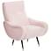 Martini Pink Velvet Tufted High-Back Armchair