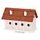 Martinsburg Manor White Wash 6-Room Birdhouse w/ Brown Roof