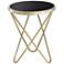 Marty 17 1/2" Wide Gold and Black Hairpin End Table