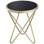 Marty 17 1/2" Wide Gold and Black Hairpin End Table in scene