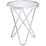 Marty 17 1/2" Wide Silver Mirrored Hairpin End Table