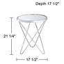 Marty 17 1/2" Wide Silver Mirrored Hairpin End Table