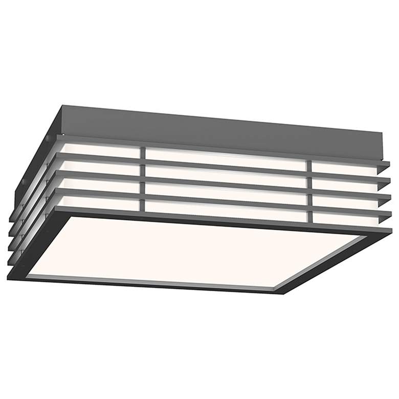 Image 1 Marue 10.75" Wide Textured Gray Square LED Surface Mount