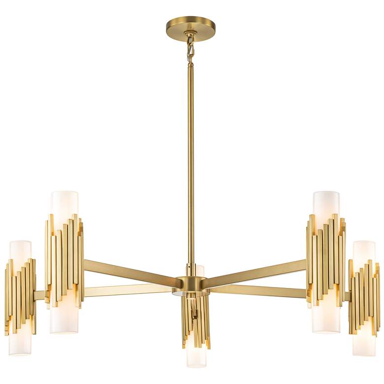 Image 1 Marvel 10 Light Pendant Aged Brass