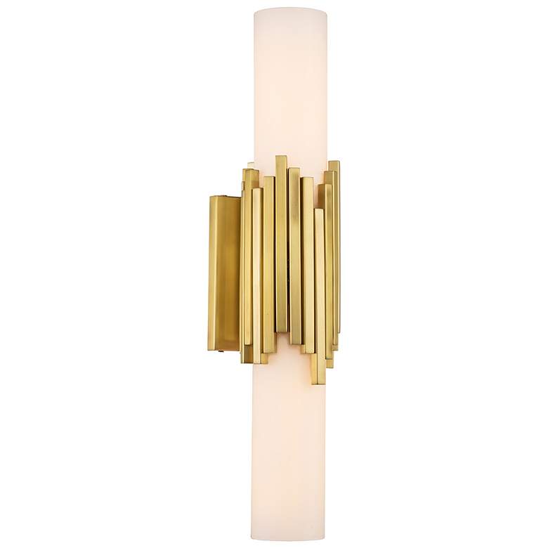 Image 1 Marvel 2 Light Bath Light in Aged Brass