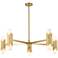Marvel 42" Wide Aged Brass 10-Light Chandelier
