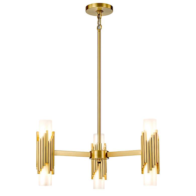 Image 1 Marvel 6 Light Pendant Aged Brass