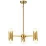 Marvel 6 Light Pendant Aged Brass