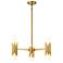 Marvel 6 Light Pendant Aged Brass