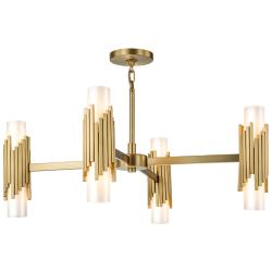 Marvel 8 Light Pendant Aged Brass