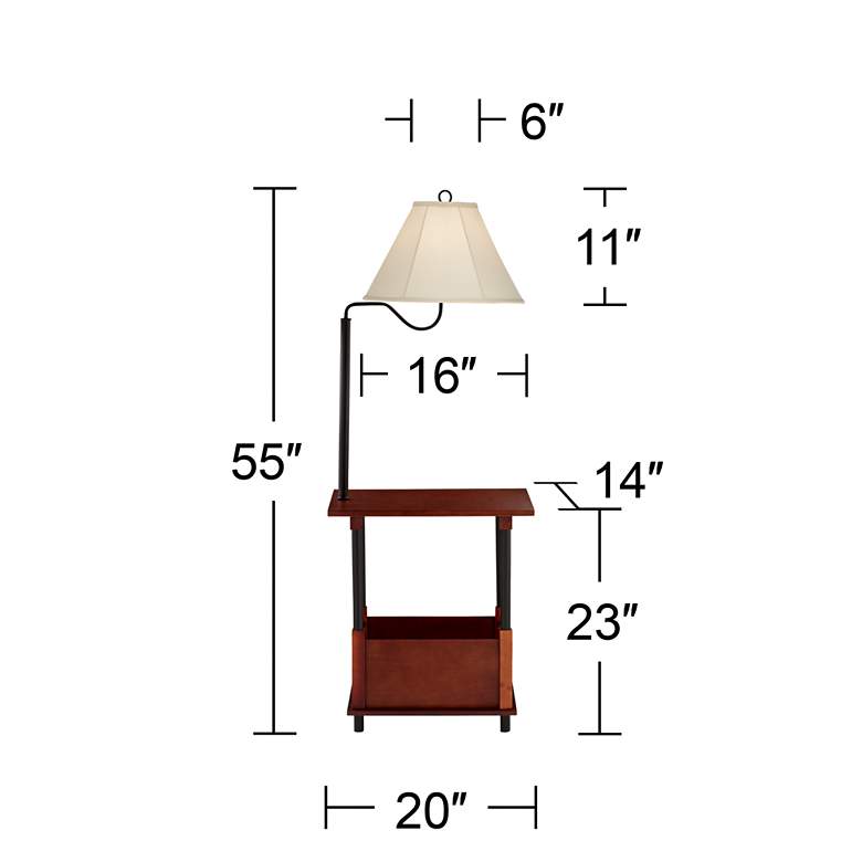 Marville Mission Style End Table Floor Lamps Set of 2 more views