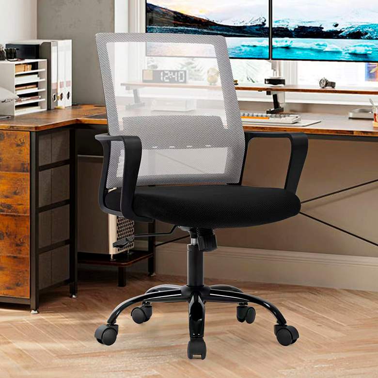 Image 1 Marvin White Mesh Adjustable Swivel Office Chair