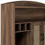 Marvolo 47 1/4"W Walnut 2-Door Bar Cabinet with Wine Storage