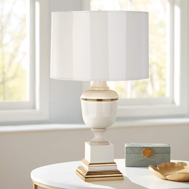 Image 1 Mary McDonald Annika Ivory and Painted Parchment Accent Lamp