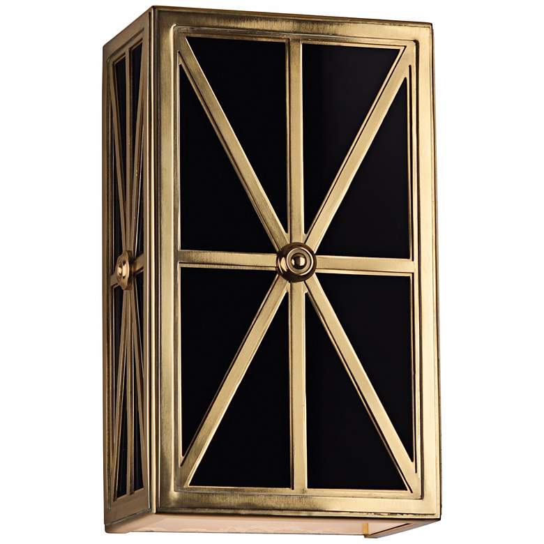 Image 1 Mary McDonald Directoire Black 11 inch High Brass Wall Sconce