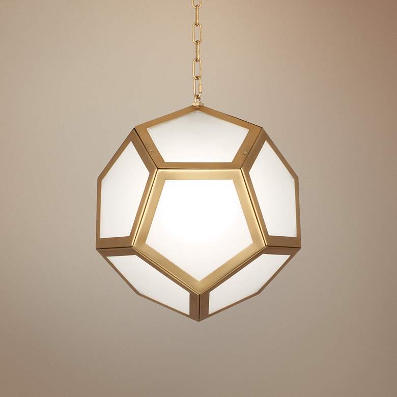 Image 1 Mary McDonald Pythagoras 16 3/4" Wide Brass Pendant Light