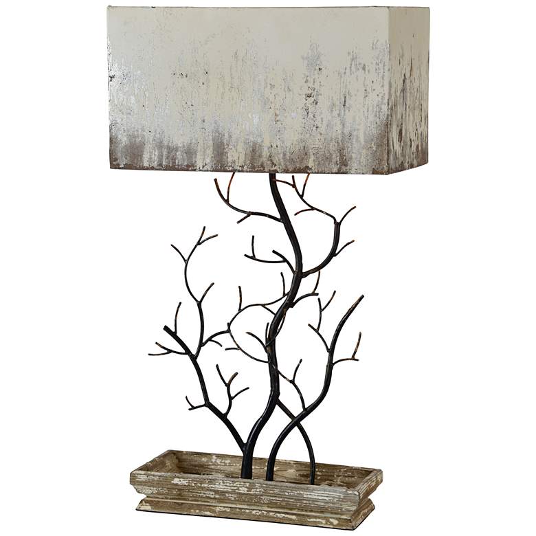 Image 1 Mary Sue Antique Black Metal Tree Branch Table Lamp