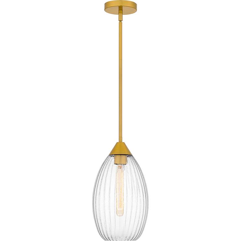 Image 3 Marza 1-Light Brushed Gold Mini Pendant more views