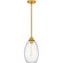 3_Marza 1-Light Brushed Gold Mini Pendant more views