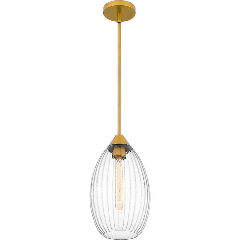 Image 4 Marza 1-Light Brushed Gold Mini Pendant more views