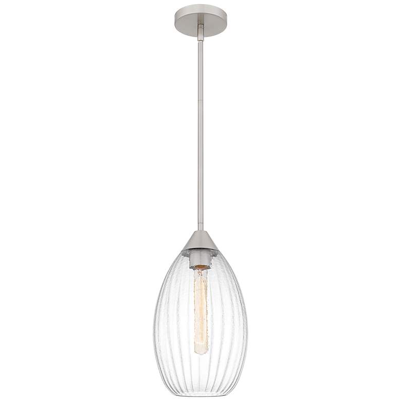 Image 2 Marza 1-Light Brushed Nickel Mini Pendant