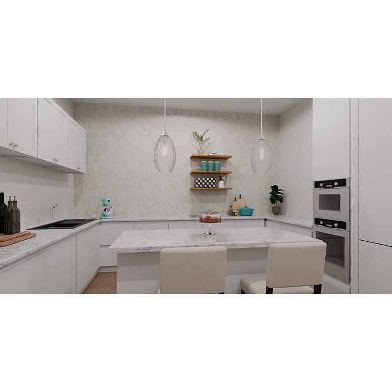 Image 6 Marza 1-Light Brushed Nickel Mini Pendant more views