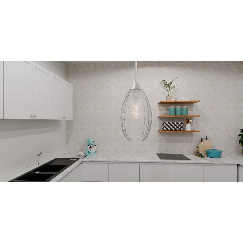 Image 7 Marza 1-Light Brushed Nickel Mini Pendant more views