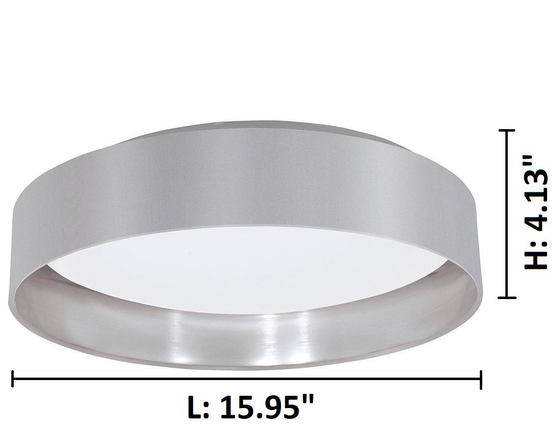 Image 2 Maserlo - 1-Light LED Ceiling Light - Grey and Sliver more views