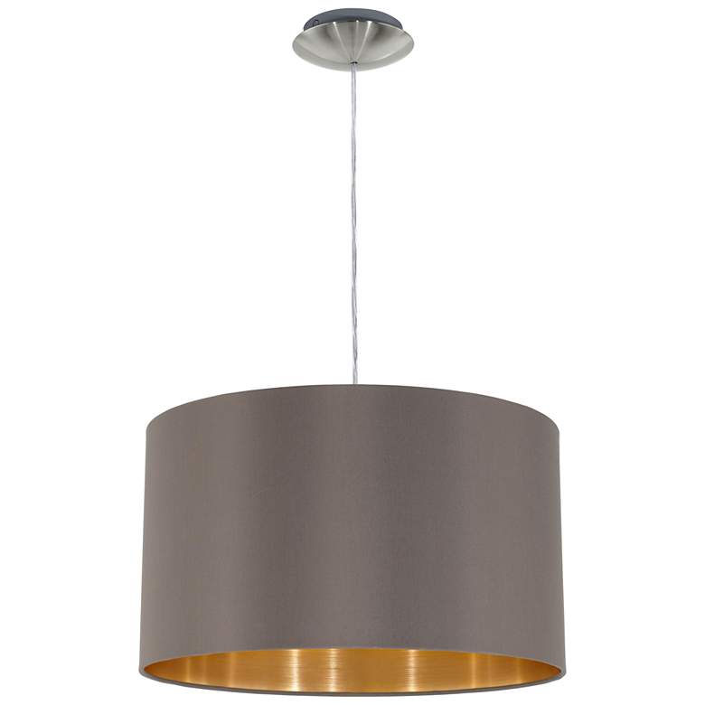 Image 1 Maserlo - 1-Light Pendant - Satin Nickel - Cappucino and Gold