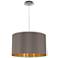 Maserlo - 1-Light Pendant - Satin Nickel - Cappucino and Gold