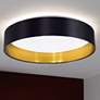 Maserlo 16" Wide Black &amp; Gold LED Ceiling Light in scene