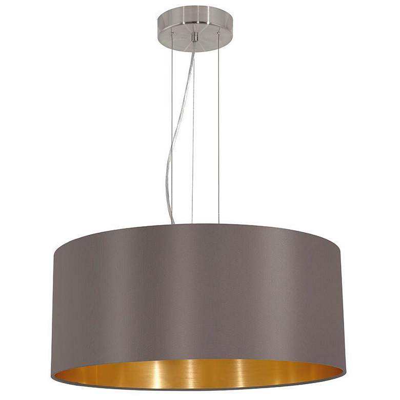 Image 1 Maserlo - 3-Light Pendant - Satin Nickel - Cappucino and Gold