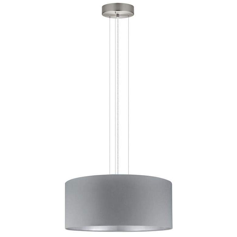 Image 1 Maserlo - 3-Light Pendant - Satin Nickel - Grey and Silver
