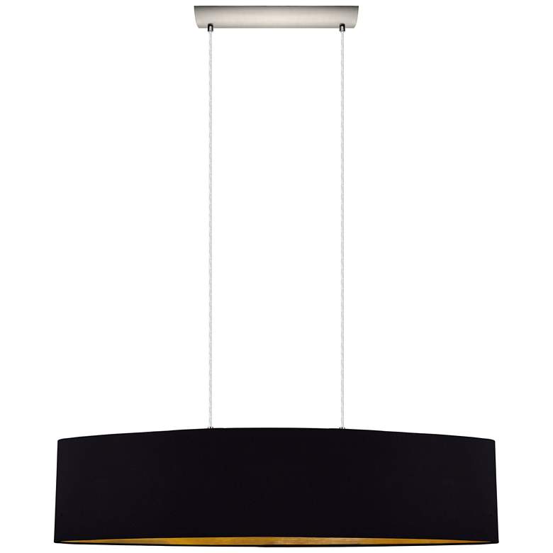 Image 1 Maserlo 39.5" Wide 2-Light Black & Gold Pendant