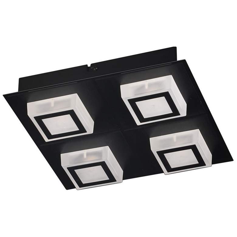 Image 1 Masiano - 4-Light Integrated LED Flush/Wall Mount - Black Finish