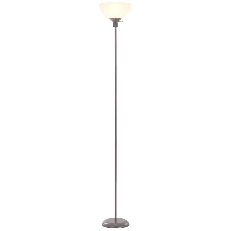 Image 1 Masion 70.75" High Silver Torchiere Floor Lamp